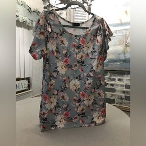 Floral Print Sheer Blouse